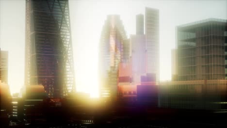 Konzept-Der-Londoner-Stadt-Bei-Sonnenuntergang